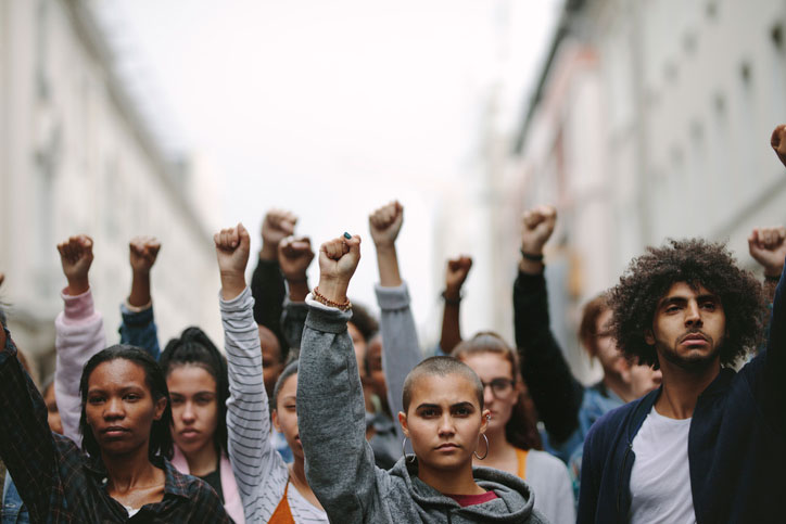 activists in the streets