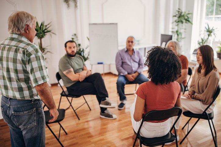 group session in large room