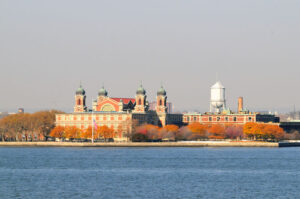 ellis island in the fall