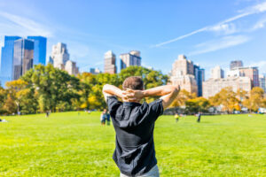 enjoying central park